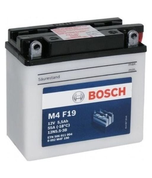 AKÜ: Bosch M4F19 12V 6Ah 12N5.5-3B Motosiklet Aküsü