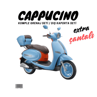 Arora Cappucino Portakal Mavi 50cc ve 125cc Grenaj Seti 21 Parca + Çantalı