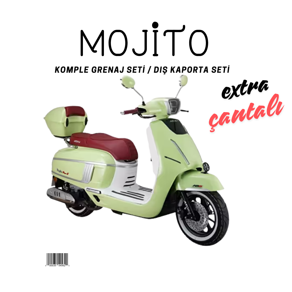 Arora Mojito Yeşil Grenaj Seti 22 Parça + Çantalı